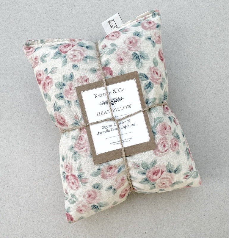 Liberty Heat Pillow "Ascot Rose" Organic lavender & Lupin