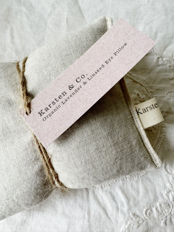 Natural Linen Eye Pillow, Organic Lavender