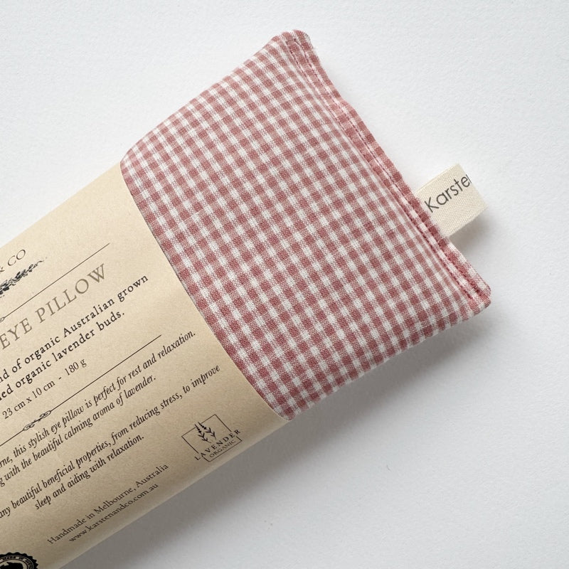 Eye Pillow / Organic Lavender “Gingham”