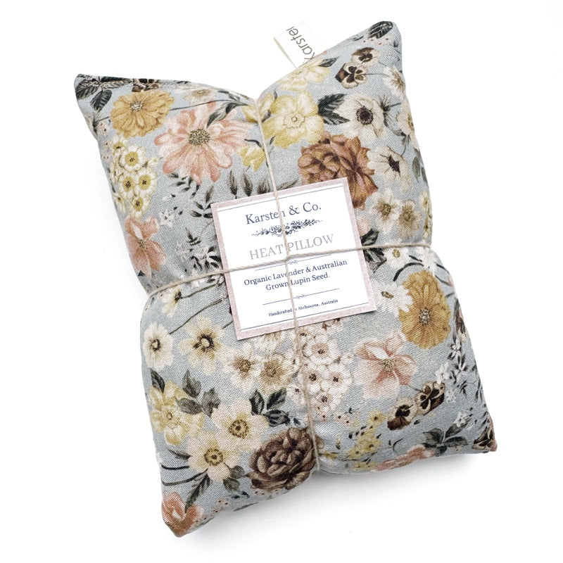 Lupin Heat Pillow / Organic Lavender “Autumn Garden”