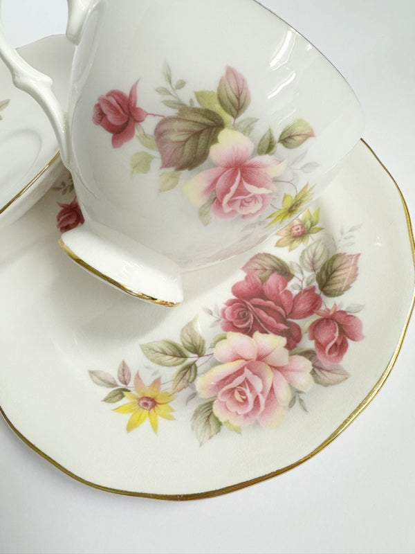 "Queen Anne" Teacup, saucer & Side Plate England