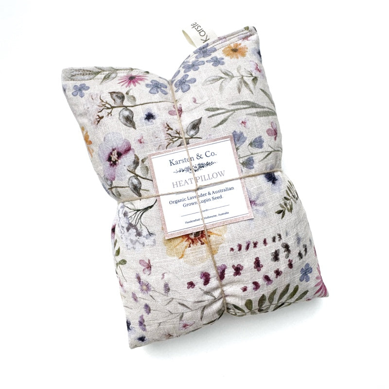Soft Linen Heat Pillow, Organic Lavender & Lupin “Windsor Park”