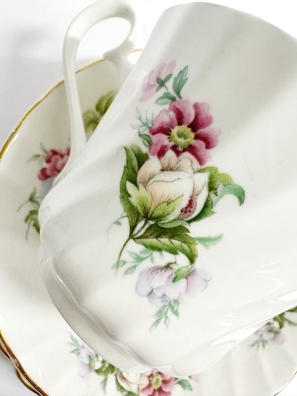 Royal Sutherland Fine Bone China Teacup, Saucer & Side Plate