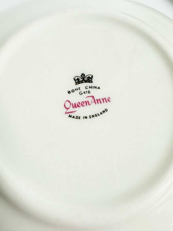 "Queen Anne" Teacup, saucer & Side Plate England