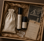 Load image into Gallery viewer, lavender apothecary set, lavender roll on, lavender essential oil and crystals - Karsten &amp; Co. Australia
