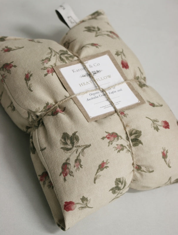 Organic Lavender & Lupin Heat Pack - Pillow "Cottage Rose "