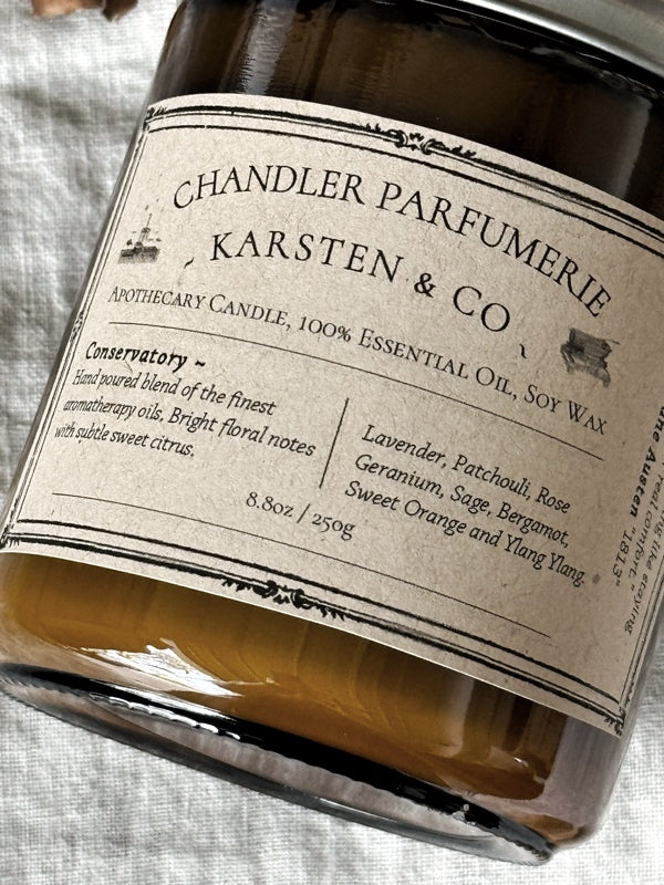 100% Pure Plant-Distilled Essential Oil Candle “Conservatory”
