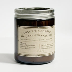 100% Pure Plant-Distilled Essential Oil Candle “Library”