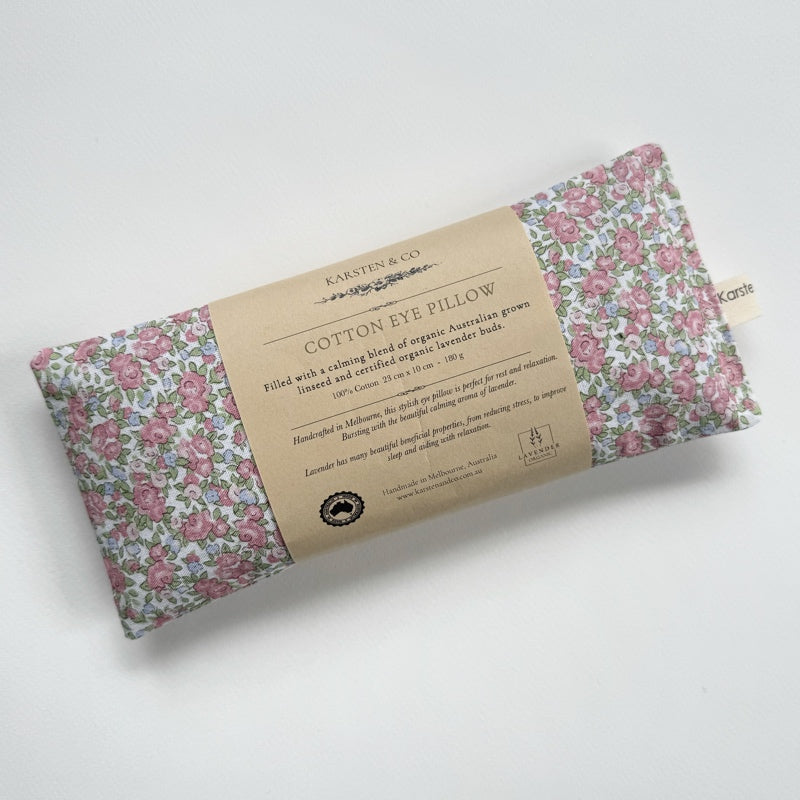 Eye Pillow / Organic Lavender "Bramble Rose"