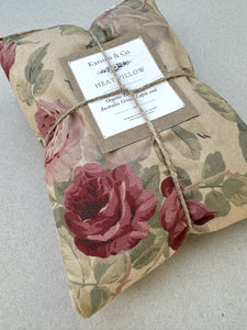 Organic Lavender & Lupin Heat Pack - Pillow “Antique Rose Bouquet”