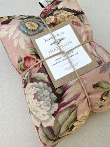 Organic Lavender & Lupin Heat Pack - Pillow “Antique Rose Bouquet”