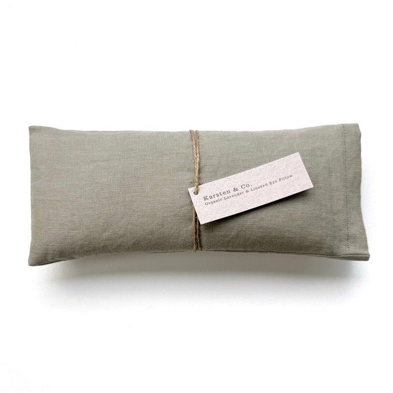 Natural Linen Eye Pillow - Organic Lavender "Grey"