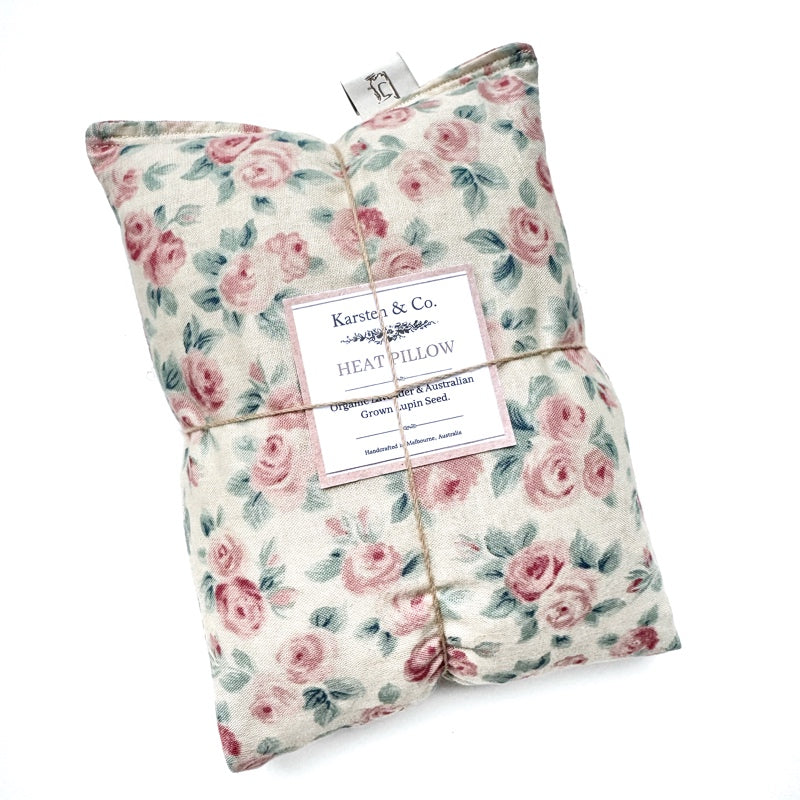 Liberty Heat Pillow "Ascot Rose" Organic lavender & Lupin