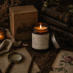 Load image into Gallery viewer, Pure Essential Oil Candle on a wooden surface with books and dried plants - Karsten &amp; co. Australia
