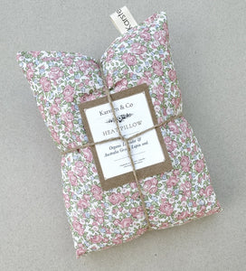 Organic Lavender & Lupin Heat Pack - Pillow “Pink Bramble Rose”