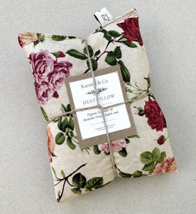 Organic Lavender & Lupin Heat Pack - Pillow “Rose Bouquet"