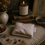 Load image into Gallery viewer, Lupin heat pack/pillow Australia - handmade by Karsten &amp; Co. with organic lavender
