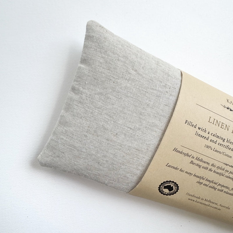 Natural Linen Eye Pillow, Organic Lavender