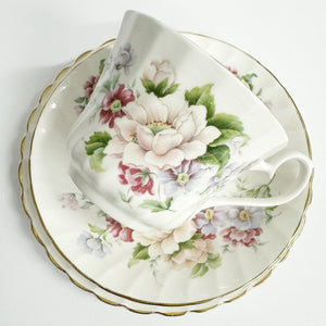 Royal Sutherland Fine Bone China Teacup, Saucer & Side Plate