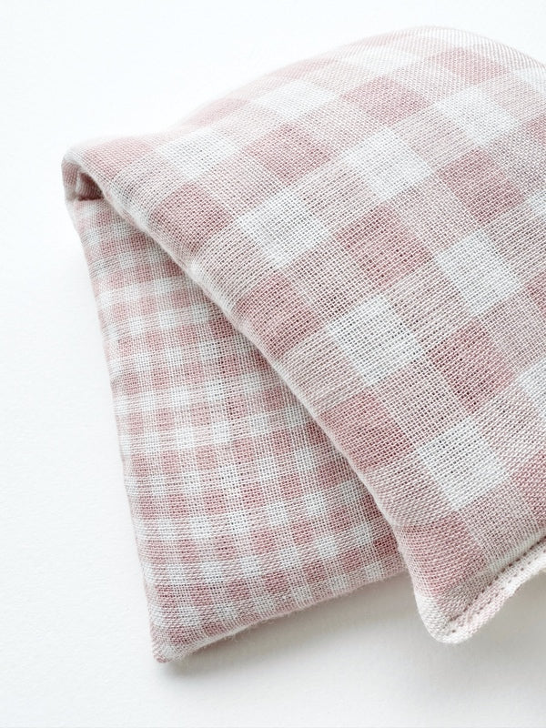 Organic Lavender Eye Pillow "Pink Gingham"