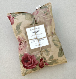 Organic Lavender & Lupin Heat Pack - Pillow “Antique Rose Bouquet”