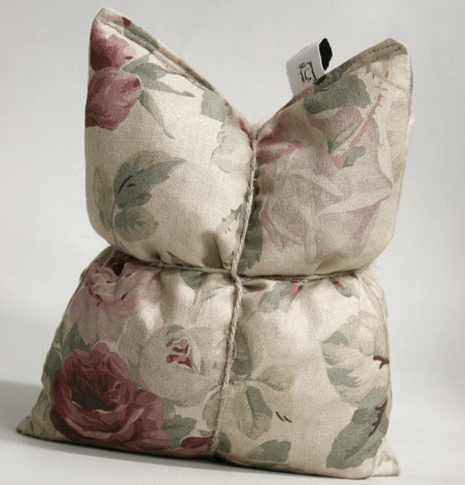 Organic Lavender & Lupin Heat Pack - Pillow “Antique Rose Bouquet”