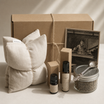 Load image into Gallery viewer, Organic Lavender Gift Set - Heat pillow - herbal tea - lavender oils - Karstenandco
