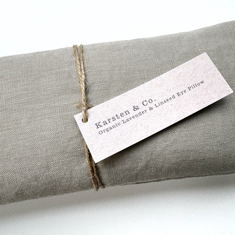 Natural Linen Eye Pillow - Organic Lavender "Grey"