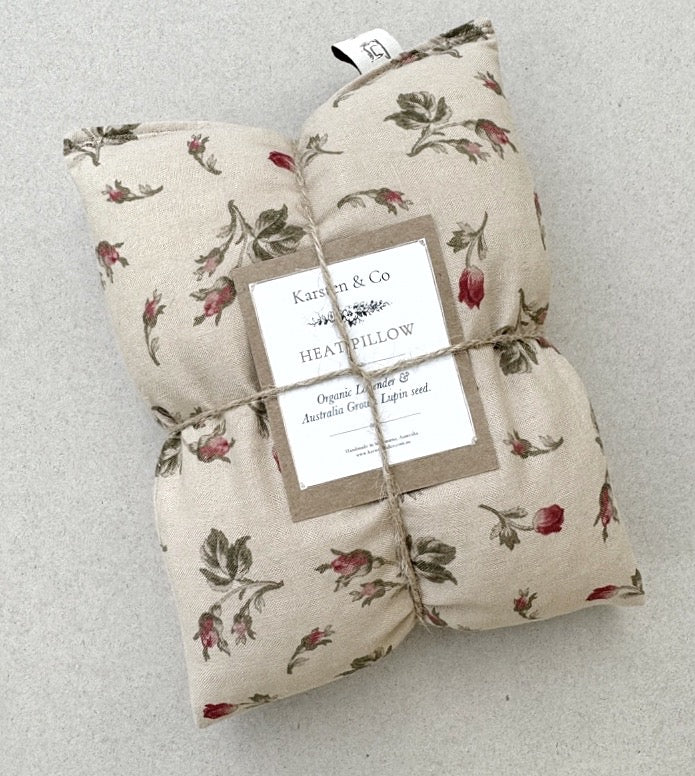 Organic Lavender & Lupin Heat Pack - Pillow "Cottage Rose "