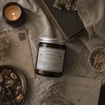 Load image into Gallery viewer, Pure essential oil candle Karsen &amp; Co on a textured surface with candles and dried flowers - Handmade in Australia
