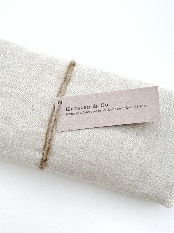 Natural Linen Eye Pillow, Organic Lavender