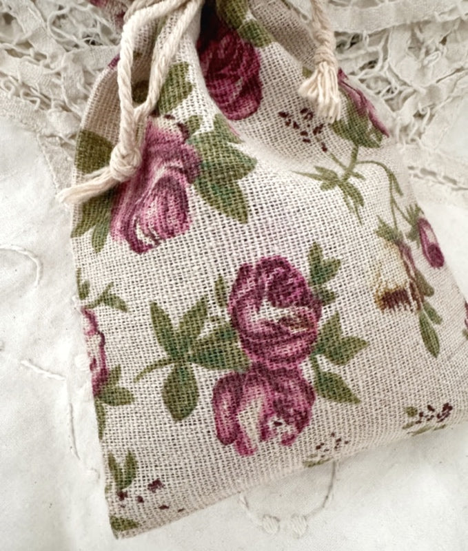 Organic Lavender Linen Sachets “Rose”